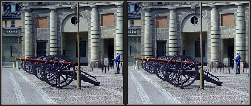 Kanonen am Stockholmer Schloss